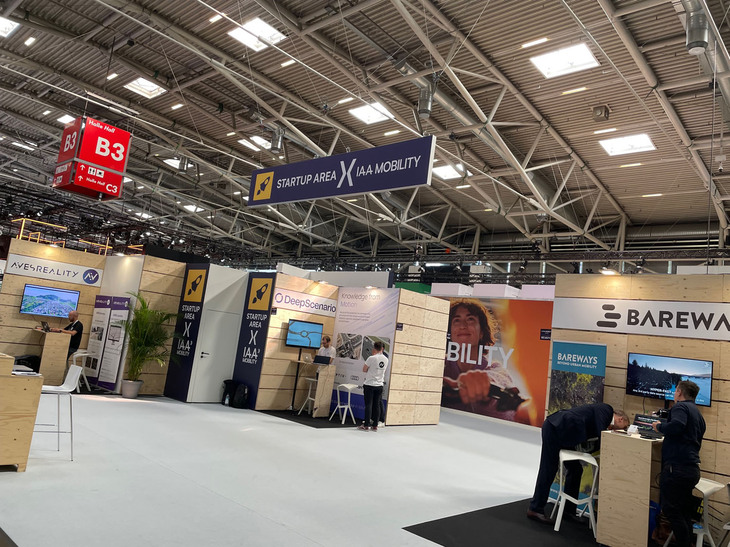メッセの会場にはスタートアップ企業も数多く出展。