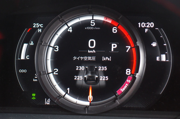 レクサスES300h“Fスポーツ”（メーターパネル）