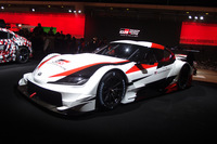 TOYOTA GAZOO Racingのブースにて、サプライズでお披露目された「GRスープラ SUPER GTコンセプト」。