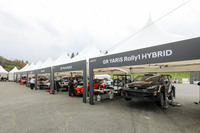 WRCの実戦さながらの整備を実施していたTOYOTA GAZOO Racing WRTのサービス。