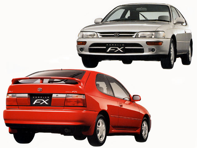 1984年から、3代11年にわたり生産・販売された「カローラFX」。1992年登場の3代目はスポーティーなキャラクターを追求したモデルで、日本では5ドアを廃止して3ドアハッチバックのみの設定となった。