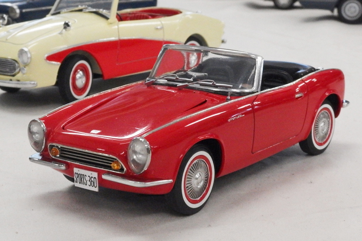 プロトタイプだけで終わった“幻の軽スポーツ”である「ホンダ・スポーツ360」。1/1では近年、ホンダがレプリカを製作したが、これはタミヤ製1/24「ホンダS600」をベースに改造されている。同じくプロモデラー氏の作品。