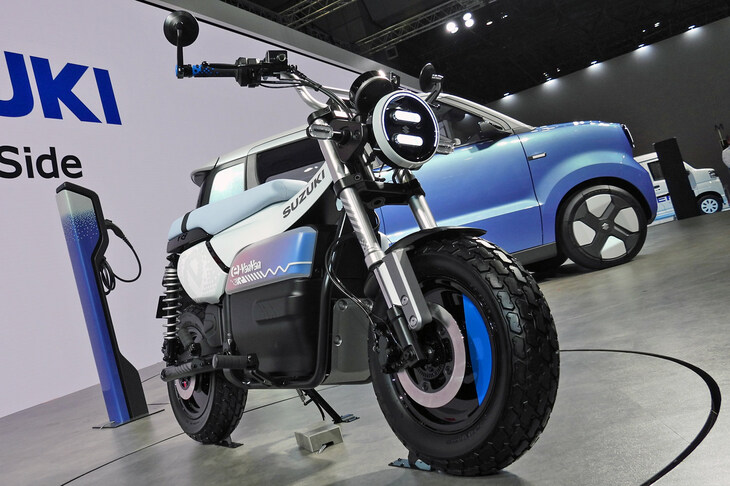 スズキの目玉は、新型軽BEVのコンセプトモデル「ビジョンeスカイ」……と言いたいところだけど、やっぱり「e-VanVan」の圧倒的な“楽しさ”にはかなわなかった。ぜひこのままの姿で市販化してほしい。