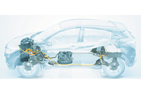 ハイブリッドシステムの透視図。
    