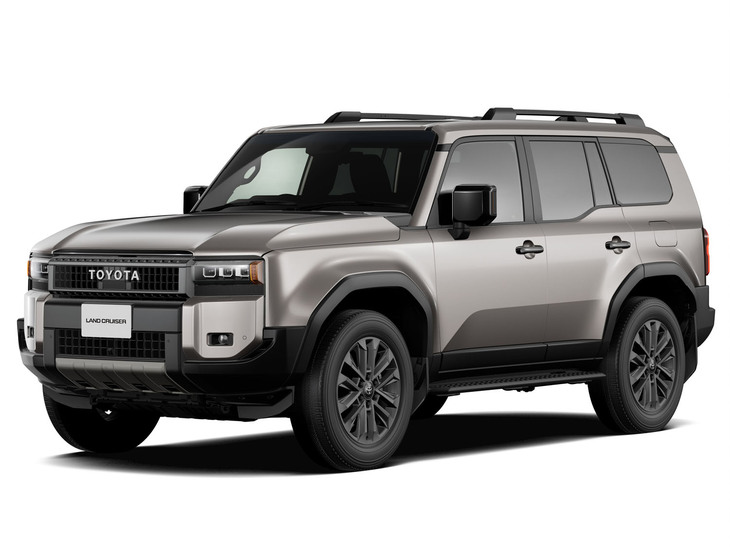 「ランドクルーザー“250”」の最上級グレード「ZX」。20インチのタイヤ＆ホイールのほか、ブラックのフードモールディングやグレーのバンパー＆グリルプロテクターなどを装備する。