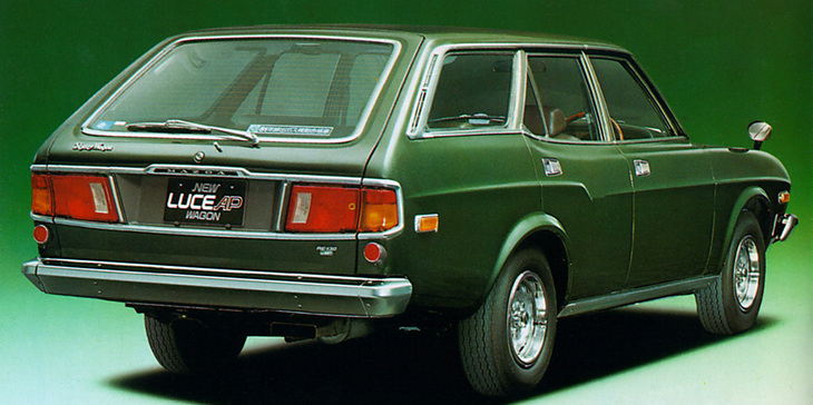 1973年に追加された13Bロータリーユニット搭載の「ルーチェAPワゴン」。写真は1975年に実施されたフェイスリフト以降のモデル。