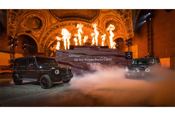 新型「メルセデス・ベンツGクラス」発表会の様子。