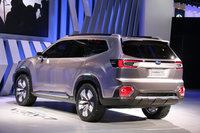 ブリーフィングでも「Safety is no.1 priority」を掲げたスバル。「ヴィジヴ-7 SUVコンセプト」にも装着される「アイサイト」は、今後もスバルブランドのアイデンティティーを示すものとなる。