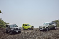 日英米をそれぞれ代表する3台の“クロカン四駆”をオフロードコースに連れ出しました。悪路でクルマを操る喜びをお伝えします。（photo：田村孝介）