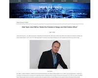 テイラー氏のグローバルデザイン副社長兼チーフクリエイティブオフィサー就任を伝える中国第一汽車（FAW）のウェブサイト。2018年9月11日。