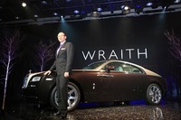 2013年4月に都内で行われた新型「レイス」プレビュー（事前発表会）で登壇するポール・ハリス氏。