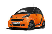 「スマート・フォーツー」にオレンジ色の限定車の画像