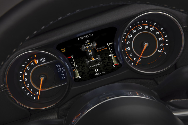 計器類のデジタル化も進められており、メーターパネルの中央にはカラーのマルチインフォメーションディスプレイが備わる。