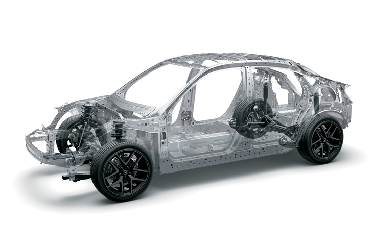 新型「シビック」のグランドコンセプトは「爽快CIVIC」。使用感はもちろん走りも爽快となるよう、ボディーや足まわりの設計もつくり込まれている。