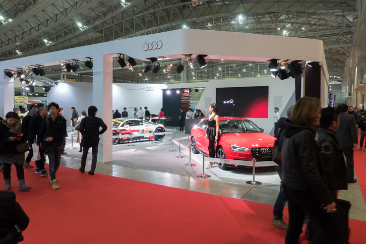 アウディブースの様子。