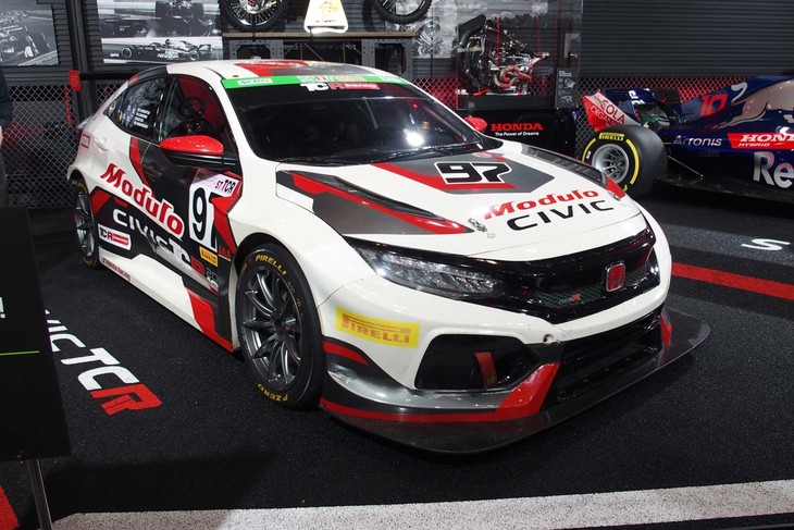 シビックのTCRマシン「モデューロレーシングwith DOME #97」。スーパー耐久シリーズに参戦している。