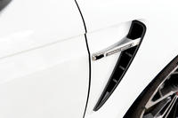 フロントホイールハウスのエアアウトレットには「RENAULT SPORT」と刻まれたオーナメントが備わる。