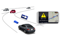 日産自動車は、同社が開発した「逆走報知ナビゲーション技術」を純正カーナビゲーションシステムおよびディーラー装着の日産オリジナルナビゲーションに採用。パイオニアにもライセンスを供与している。（写真：日産自動車）