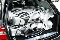 通常で655リッターの積載容量を確保するワゴンは、5名乗車時でも4つのゴルフバッグを積むことが可能だ。