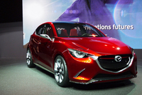 ジュネーブショーで公開された「マツダ跳（HAZUMI）」。（写真＝石井昌道）