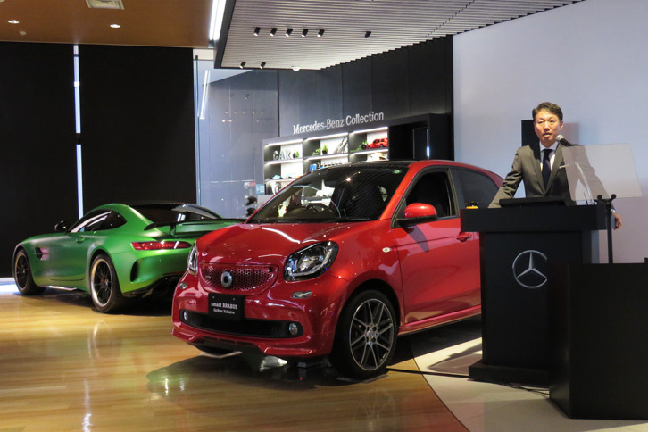 記者会見ではドイツのダイムラー社の取り組みについても紹介。コネクティビティーや自動運転、電動パワープラント技術の開発、カーシェアサービスの推進などが解説された。