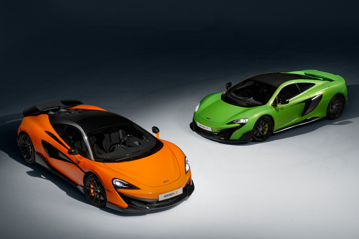 今回発表された「600LT」（左）と、2015年に登場した「675LT」（右）。