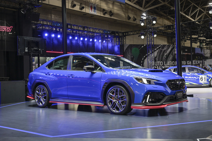 「東京オートサロン2026」において発表されたスポーツセダン「WRX」のコンプリートカー「WRX STI Sport#（シャープ）」。現行WRXの日本仕様車として初めて6段MTが搭載された。