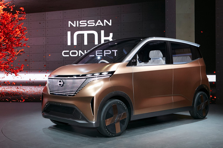 日産が2019年の東京モーターショーで発表したコンセプトカー「IMk」。軽ハイトワゴンのEVだった。