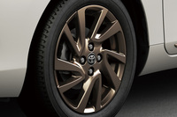 ブロンズ塗装の16インチアルミホイール。