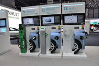 EVの充電は、その方法によって満充電までの時間が変わる。欧州は家庭でも220Vが標準だから、日本より利便性は高いかもしれない。