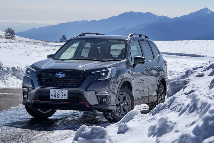 アウトドアレジャーなどに好適な「X-BREAK」。現行のラインナップで唯一、ルーフレールが標準装備となる。（写真：郡大二郎）