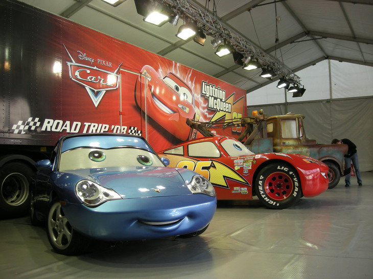 2008年のパリモーターショーの企画展『カーズ展』にて。