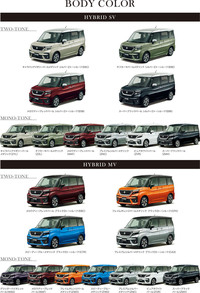 「ソリオ バンディット」のカラーバリエーション。