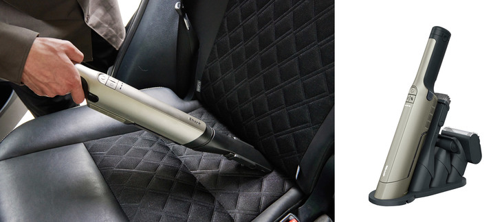 Shark | 充電式ハンディクリーナー
価格：2万2000円～2万9700円

さらに力強く使いやすく

クルマ好きのなかには洗車や清掃を趣味にしている人も多いだろう。そんな方に使ってほしいのがSharkの「充電式ハンディクリーナー EVOPOWER EX」だ。このハンディクリーナーは日本のユーザーの声をもとに開発。吸引力を従来型の2倍に高め、標準／エコ／ブーストの3つのモードを備えて使いやすさをさらに向上。掃除場所に合わせて選べる4種類のヘッドを用意するなど、ユーザーフレンドリーな仕様となっているのが特徴である。本体はコンパクトサイズで仕上げられているため、車内のような狭い場所で活躍してくれるのは間違いない。

問い合わせ：シャーク カスタマーサポート 0120-522-552