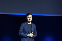 「アウディチャージングハブ紀尾井町」の発表イベントに登壇したアウディ ジャパンのブランドディレクター、マティアス・シェーパース氏。