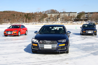 「アウディ ウインター エクスペリエンスin女神湖」が行われたのは、2018年1月下旬のこと。ご覧のような晴天に恵まれての試乗となった。