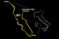 ミラノからボローニャまで、5日間で1200kmを走破。