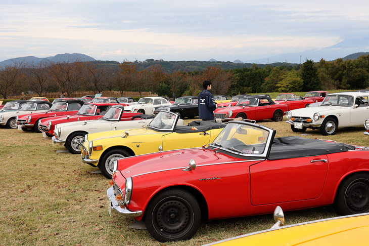 2023年11月に中伊豆ワイナリーヒルズで開かれた「ホンダS還暦ミーティング」より。