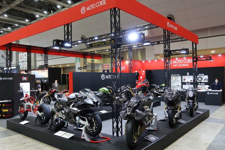 モトコルセのブースの様子。