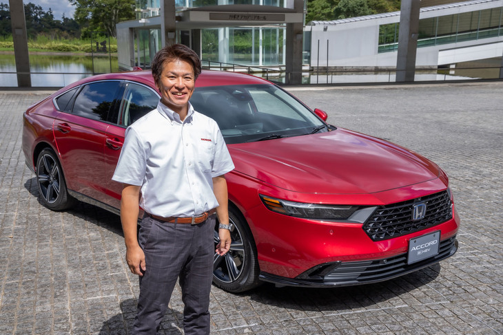 本田技研工業 四輪事業本部 四輪開発センターの新型「アコード」開発責任者、横山尚希（よこやま なおき）さん。