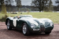 1951年に登場したジャガーのレーシングカー「Cタイプ」。2度にわたりルマン24時間レースを制したが、1953年に優勝したモデルにはディスクブレーキが装備されていた。