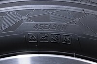 「4SEASON」のロゴとともに四季のアイコンも刻まれる。その周囲には光の当たる向きによって見た目の印象が変わるナーリング加工が施されている。