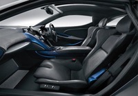 コンセプトカー「HSC」のインテリア。後に世に出る「NSX」のものに似たディテールが散見される。