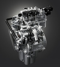 2気筒ターボエンジンには「アクティブ着火システム」などの新技術が盛り込まれているという。
