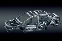 「WRX STI」のボディー骨格。
    