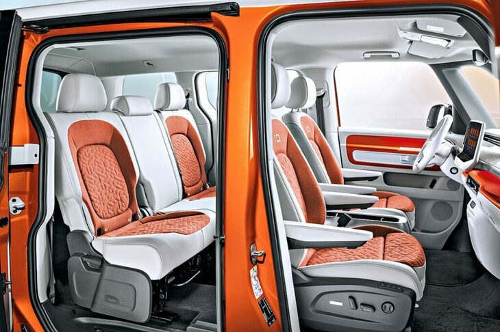 フォルクスワーゲンID. Buzz／価格：6万4581ユーロ（約904万円）より／市場投入時期： 2022年秋（注文受け付け中）／注目のフォルクスワーゲン初の電動バスは「ID. Buzz」と名づけられる。ビジュアル的には伝説的な「T1」をベースにしており、最高出力は当初204PS、航続距離は最大423kmが可能となっている。