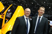 イタルデザインの新首脳陣。デザインディレクターのフィリッポ・ペリーニ氏（写真左）と、社長のヨルグ・アスタロッシュ氏（同右）。