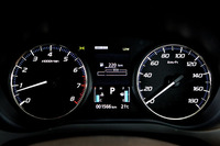 メーターは2眼式。左がエンジン回転計で、右が速度計。