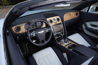 ウッドパネル（タモ・アッシュ）とレザーをふんだんに用い、スポーティーに仕立てられたインテリア。