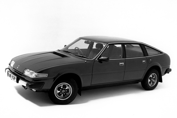 国有化後の1976年にBLMCがリリースした「ローバーSD1」。欧州カー・オブ・ザ・イヤーに輝くなど高い評価を得たが、品質の悪さが大きな問題となり、市場では受け入れられなかった。写真は3.5リッターV8モデルの「3500」。